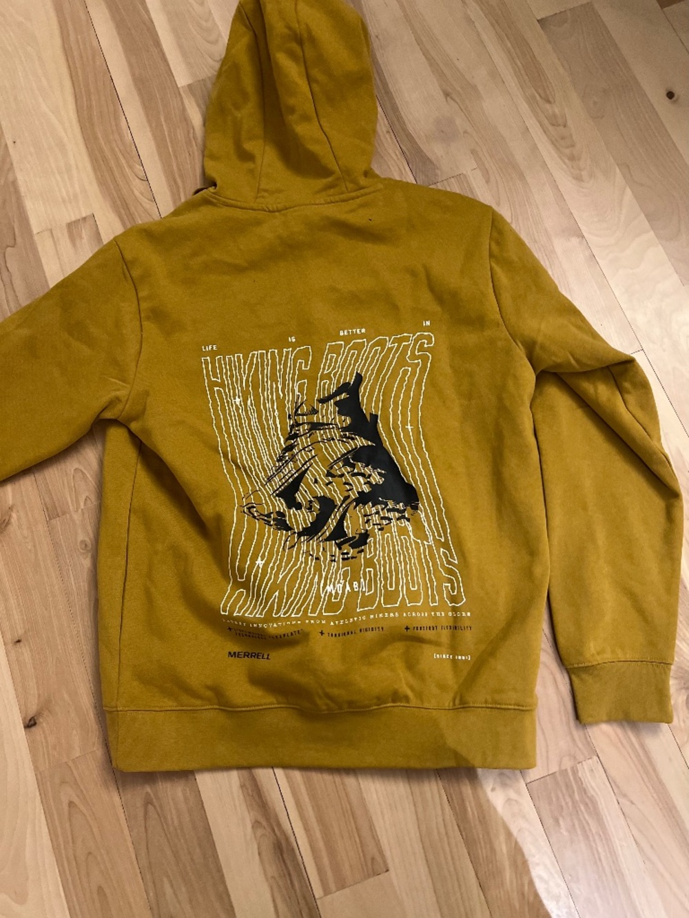 Merrell Mustard Yellow Graphic Hoodie